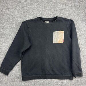 Altamont Sweatshirt Mens XL Black Nebula All Over Crew Fleece Pullover Pocket